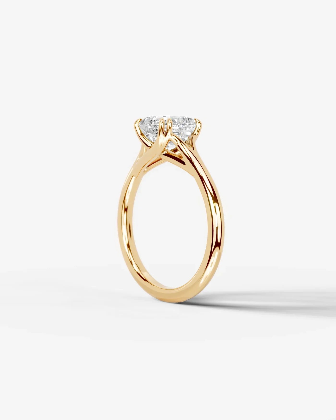 Asscher Cut Lab Diamond Engagement Ring with classic eight prong| D VS1
