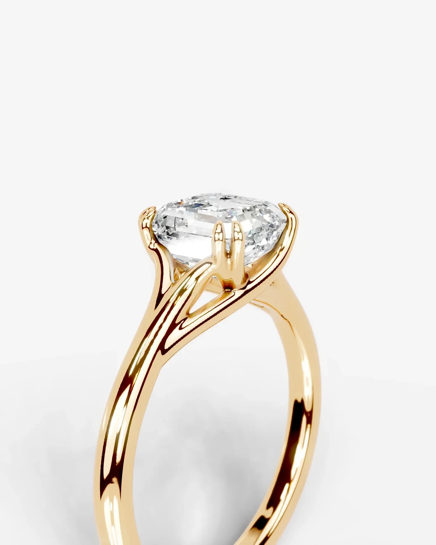 Cushion Cut Lab Diamond Engagement Ring with classic eight prong| D VS1