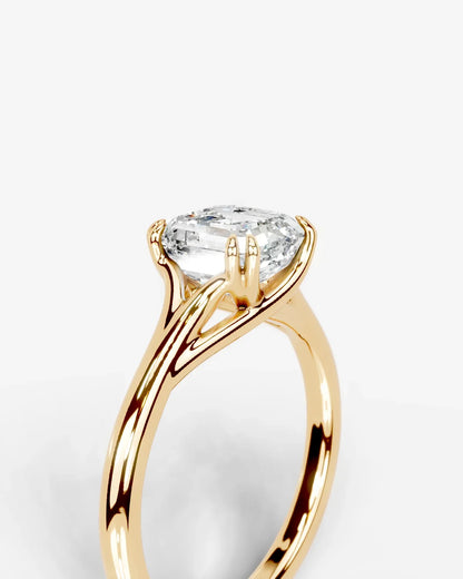 Cushion Cut Lab Diamond Engagement Ring with classic eight prong| D VS1