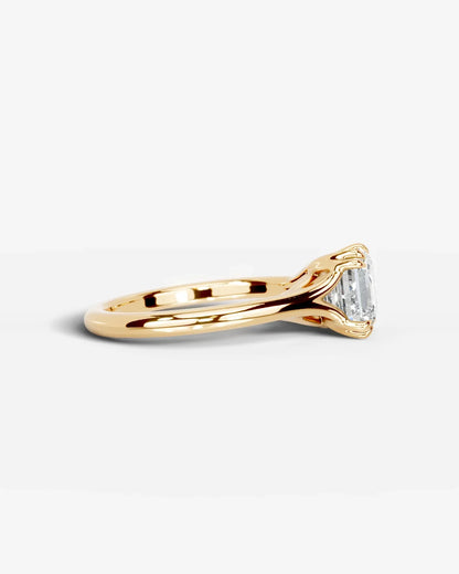 Cushion Cut Lab Diamond Engagement Ring with classic eight prong| D VS1
