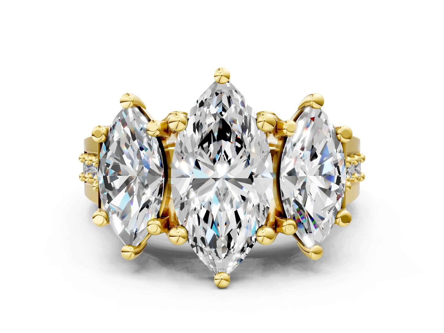 MARQUISE 3 STONE RING - M&D Signature Jewels