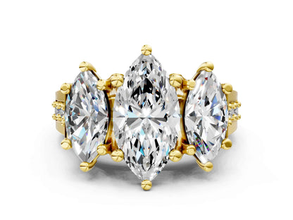 MARQUISE 3 STONE RING - M&D Signature Jewels