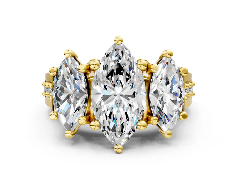 MARQUISE 3 STONE RING