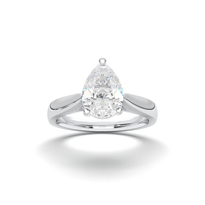 PEAR CATHEDRAL SOLITAIRE RING