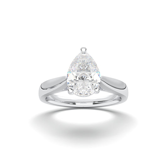 PEAR CATHEDRAL SOLITAIRE RING