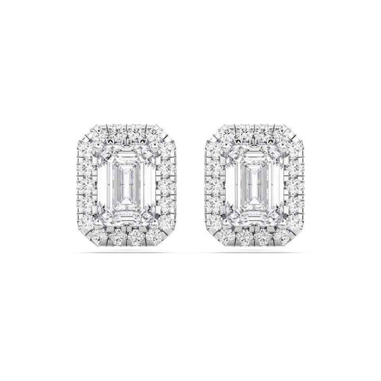 EMERALD HALO EARRING