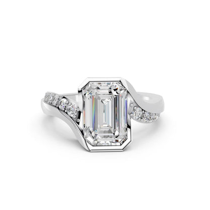 EMERALD FANCY PAVE RING - M&D Signature Jewels