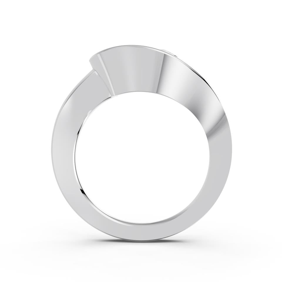 OVAL WAVE SOLITAIRE RING