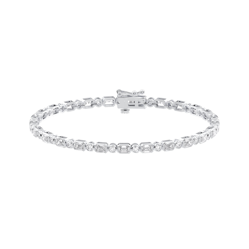 ROUND-EMERALD TENNIS BRACELET