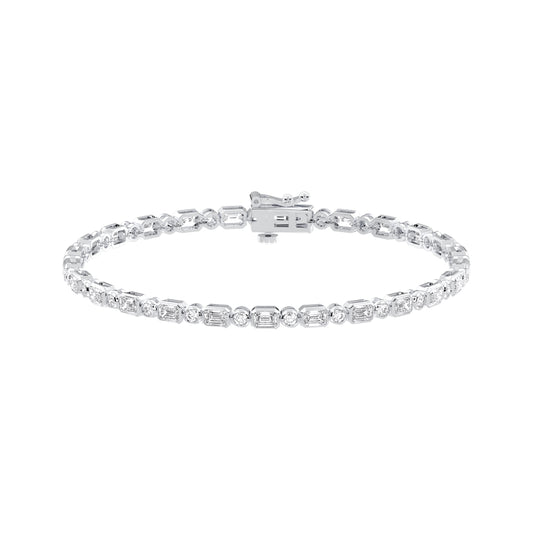 ROUND-EMERALD TENNIS BRACELET