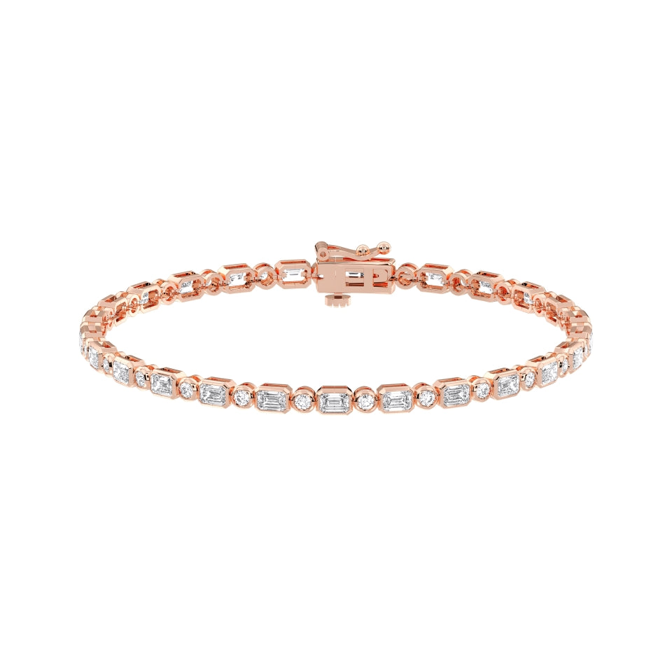 ROUND-EMERALD TENNIS BRACELET