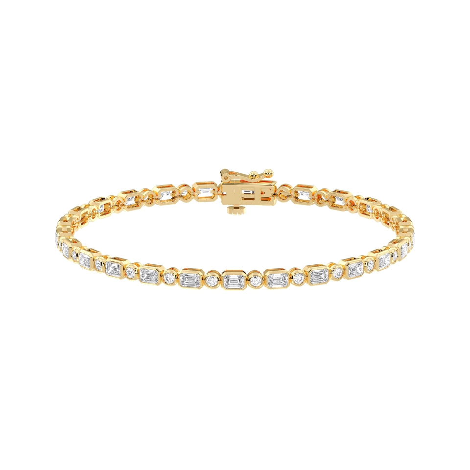 ROUND-EMERALD TENNIS BRACELET