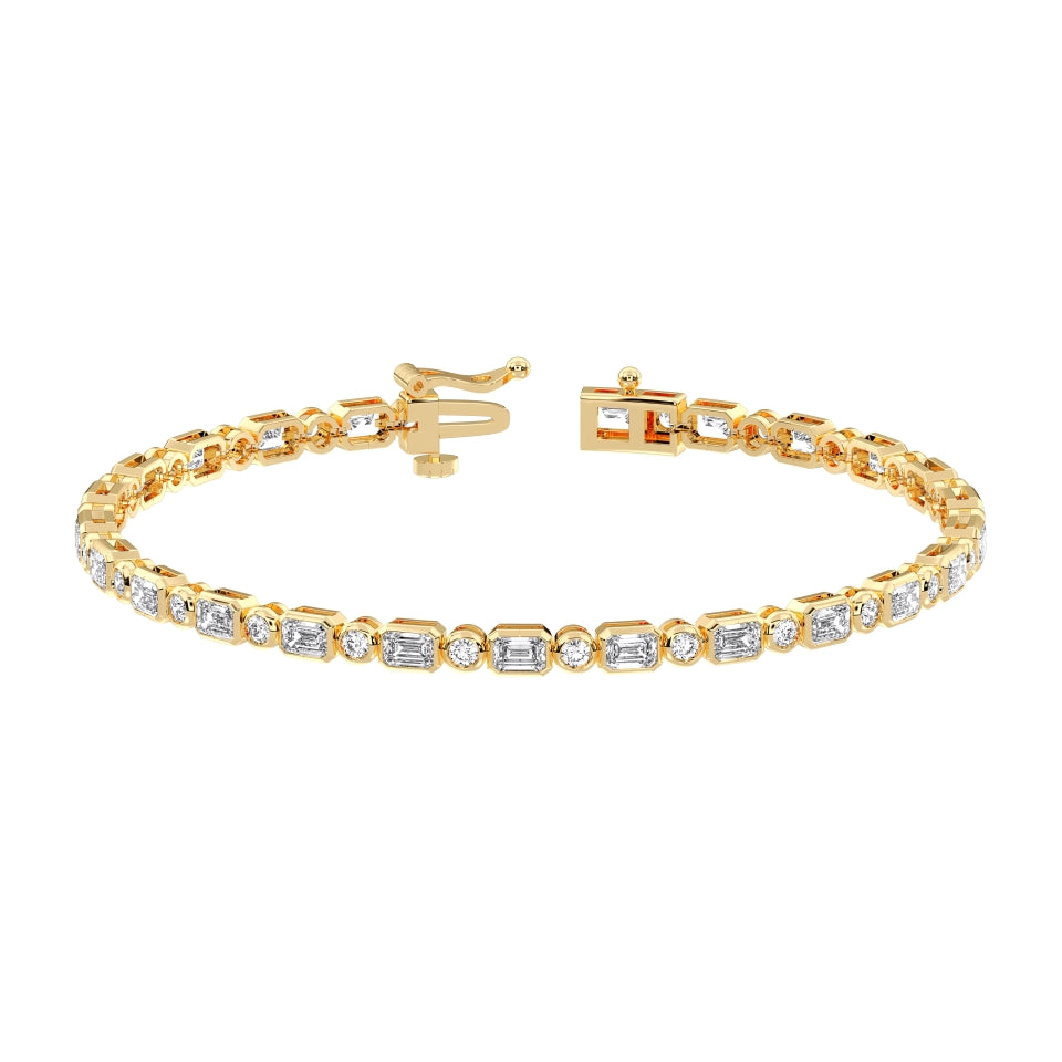 ROUND-EMERALD TENNIS BRACELET