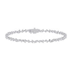 MULTI-SHAPE SLANT TENNIS BRACELET
