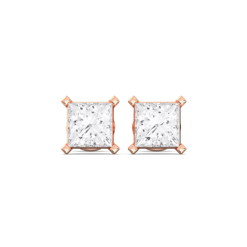 PRINCESS 4 PRONG BASKET EARRINGS