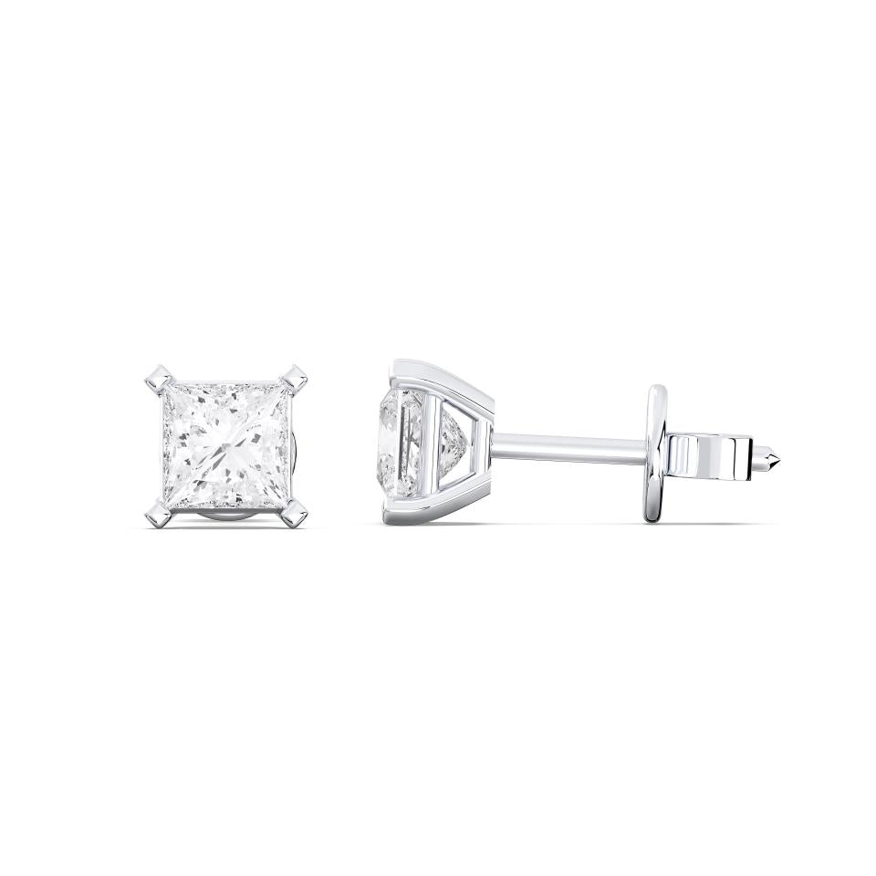 PRINCESS 4 PRONG BASKET EARRINGS
