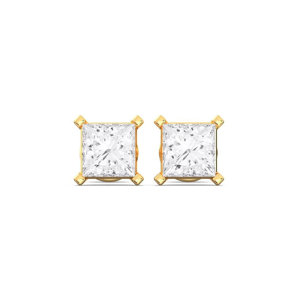 PRINCESS 4 PRONG BASKET EARRINGS
