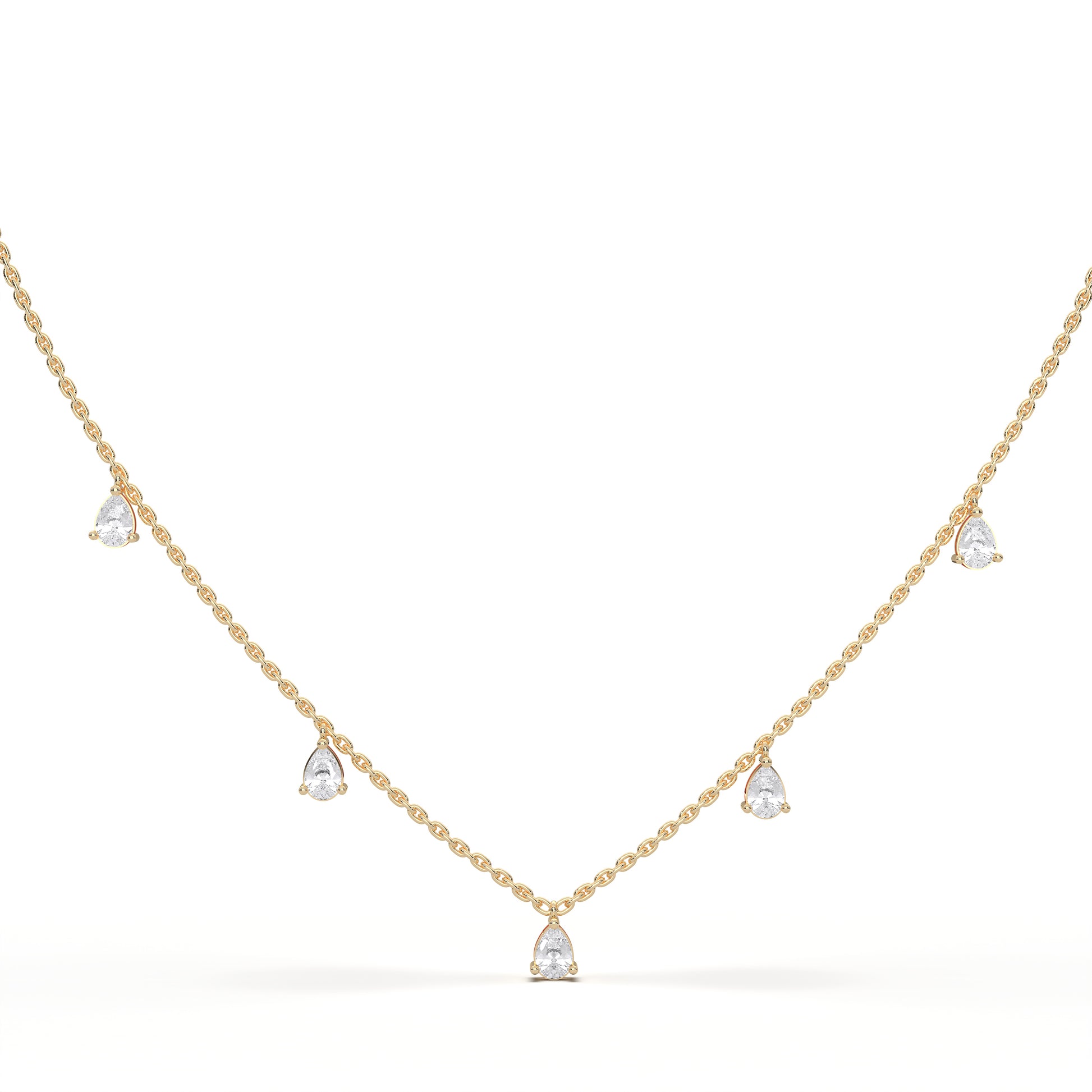PEAR MINI FANCY NECKLACE - M&D Signature Jewels