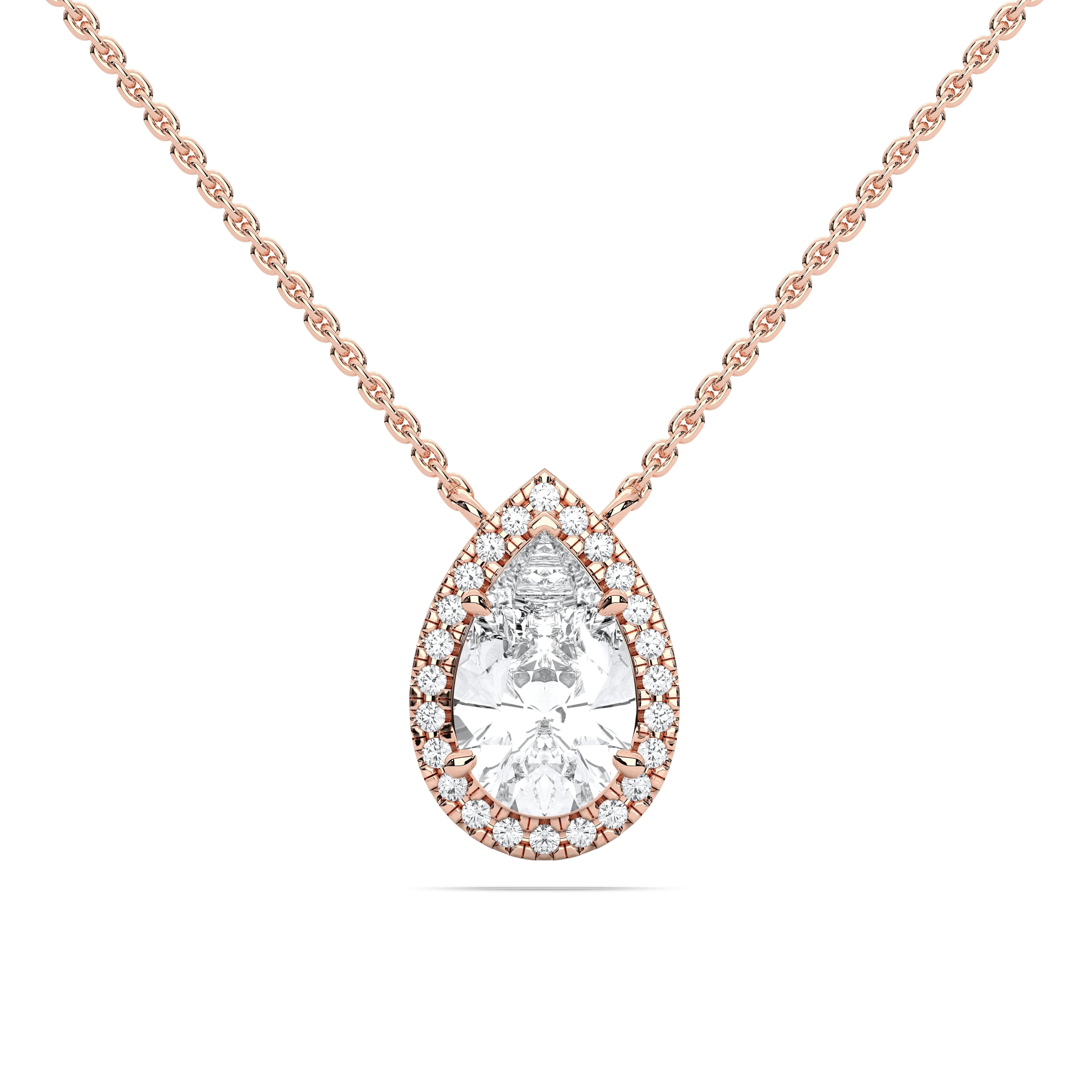 PEAR HALO PENDANT