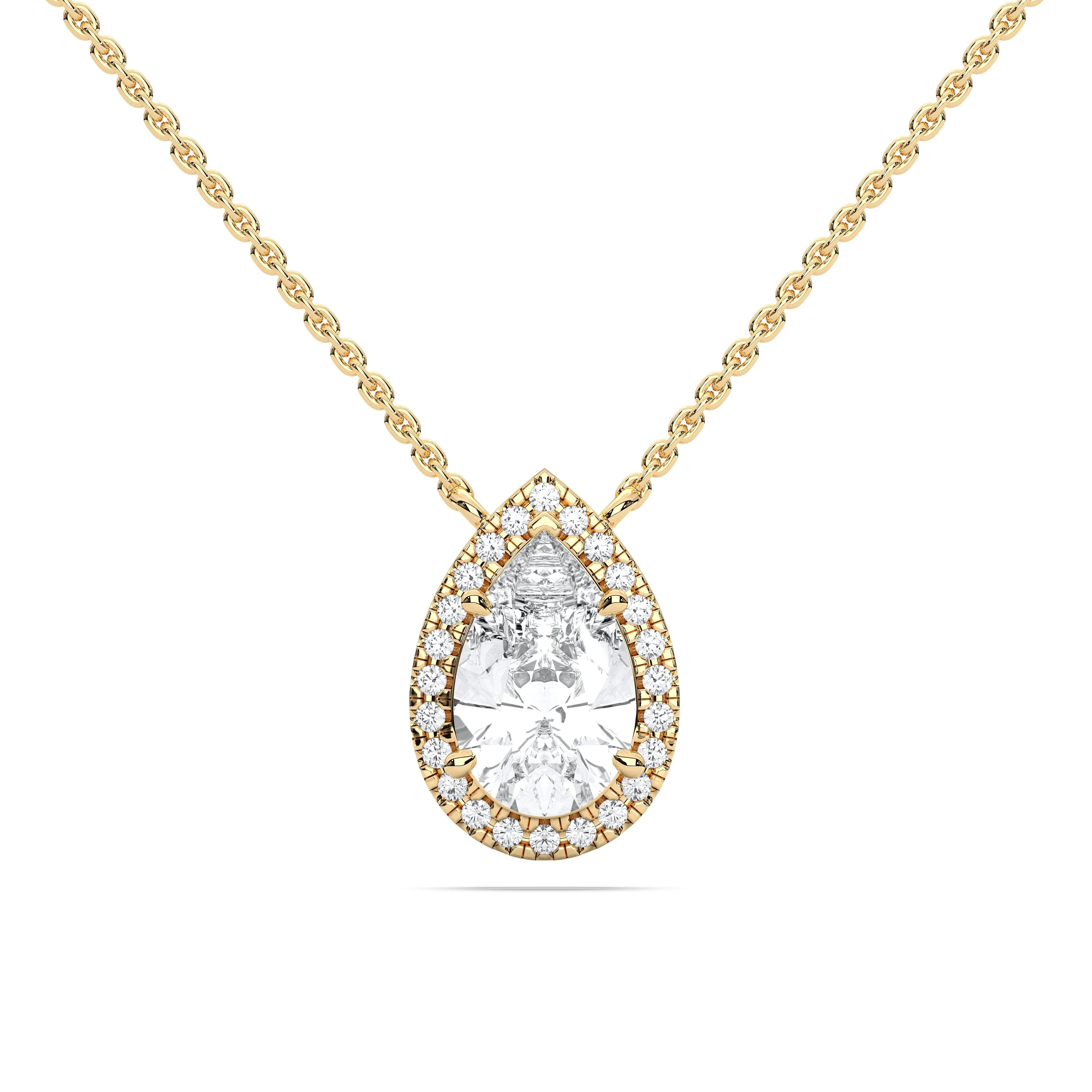 PEAR HALO PENDANT