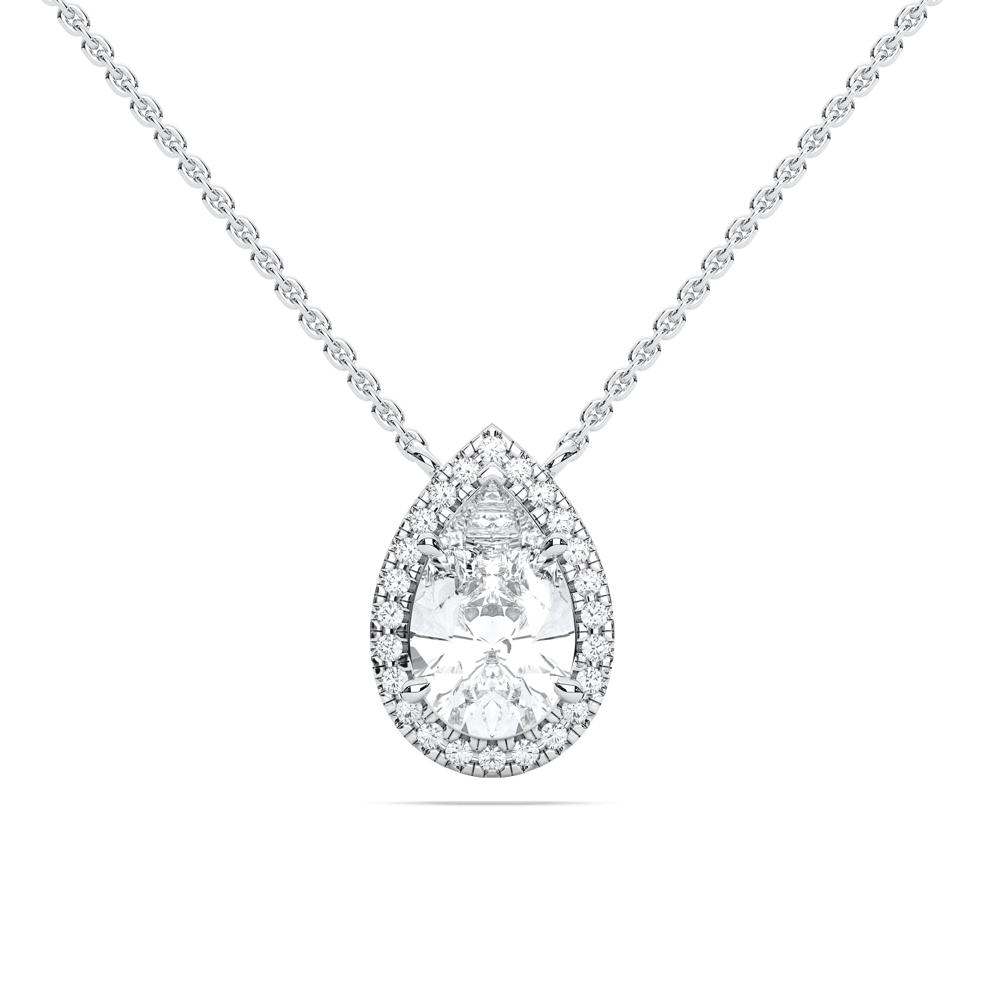 PEAR HALO PENDANT - M&D Signature Jewels