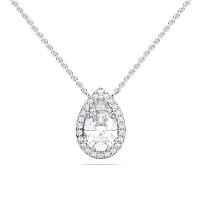 PEAR HALO PENDANT - M&D Signature Jewels