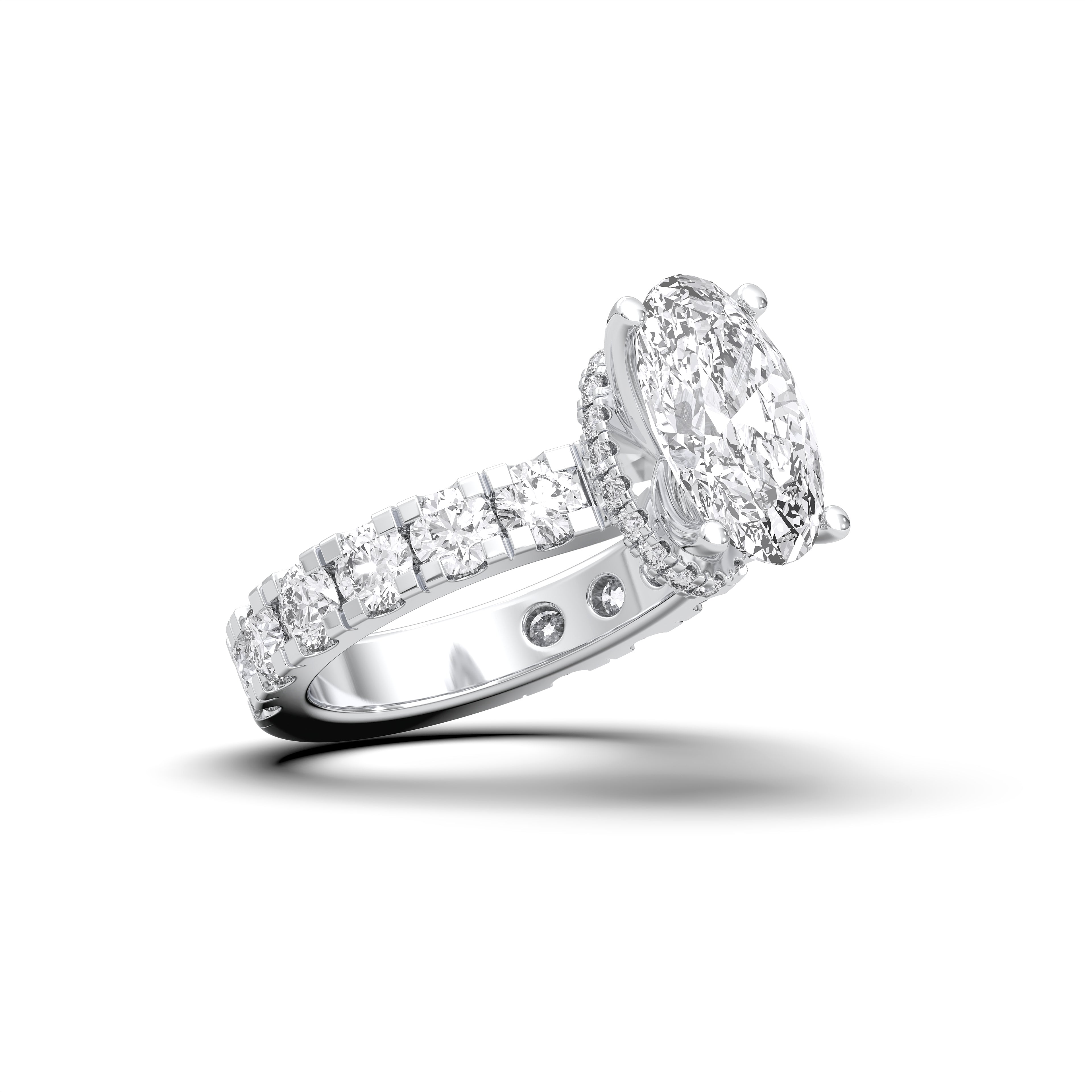 OVAL PAVE RING
