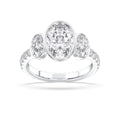 OVAL BEZEL 3 STONE RING