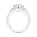 OVAL BEZEL 3 STONE RING