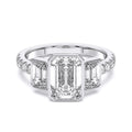 EMERALD BEZEL 3 STONE RING