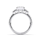EMERALD BEZEL 3 STONE RING