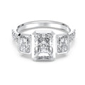 RADIANT BEZEL 3 STONE RING