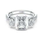 RADIANT BEZEL 3 STONE RING