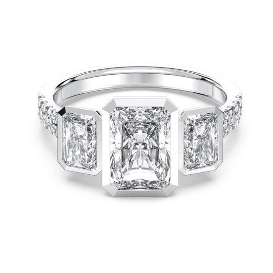 RADIANT BEZEL 3 STONE RING