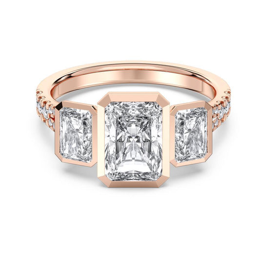 RADIANT BEZEL 3 STONE RING - M&D Signature Jewels