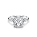 ASSCHER FLUSH SET RING