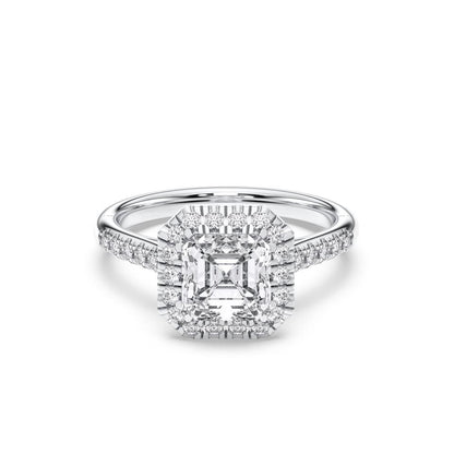 ASSCHER FLUSH SET RING - M&D Signature Jewels