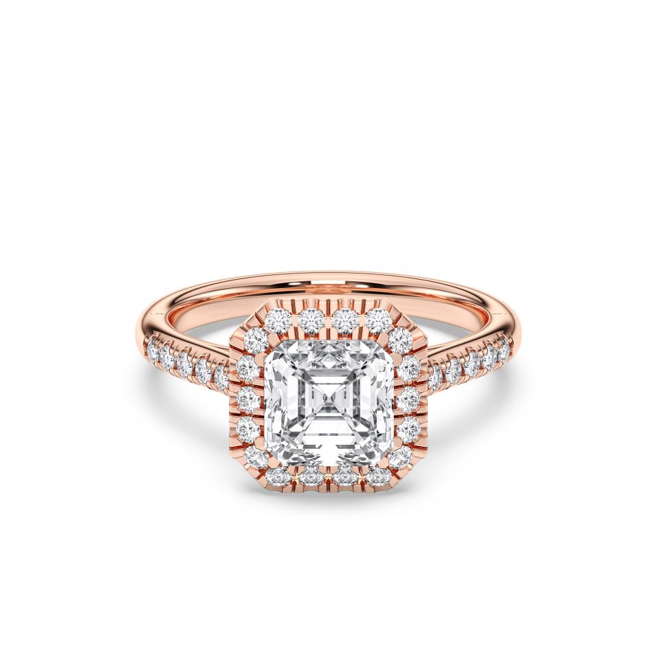ASSCHER FLUSH SET RING - M&D Signature Jewels
