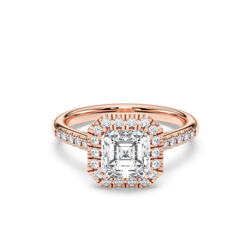 ASSCHER FLUSH SET RING
