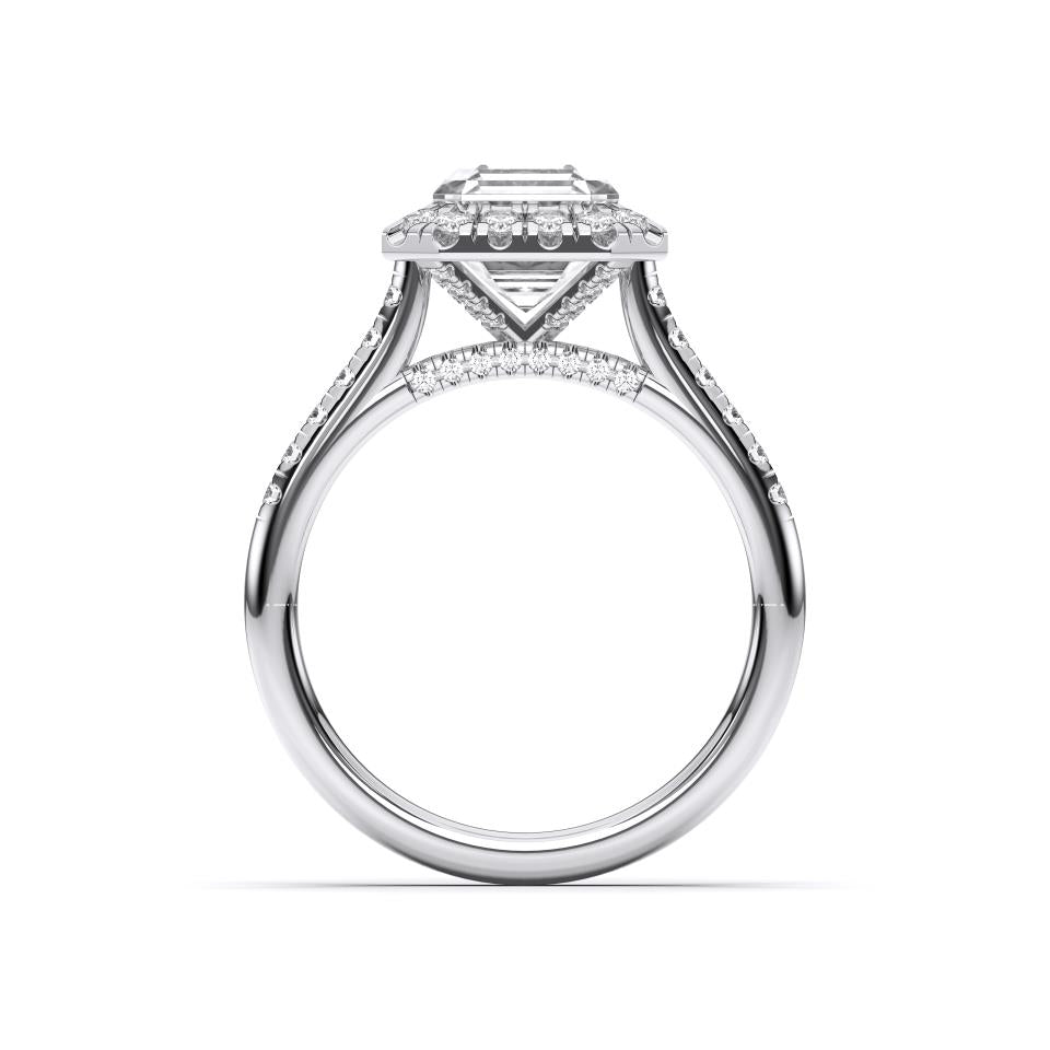 ASSCHER FLUSH SET RING