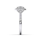 ASSCHER FLUSH SET RING