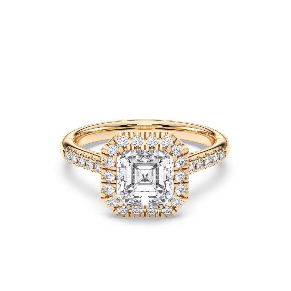 ASSCHER FLUSH SET RING - M&D Signature Jewels
