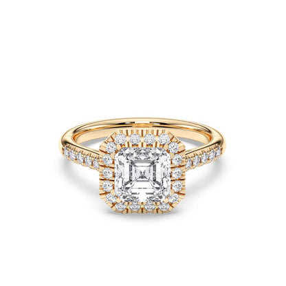 ASSCHER FLUSH SET RING - M&D Signature Jewels