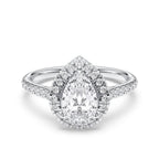 PEAR FLUSH SET RING