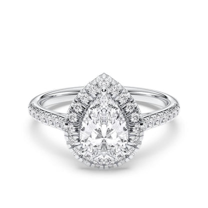 PEAR FLUSH SET RING - M&D Signature Jewels