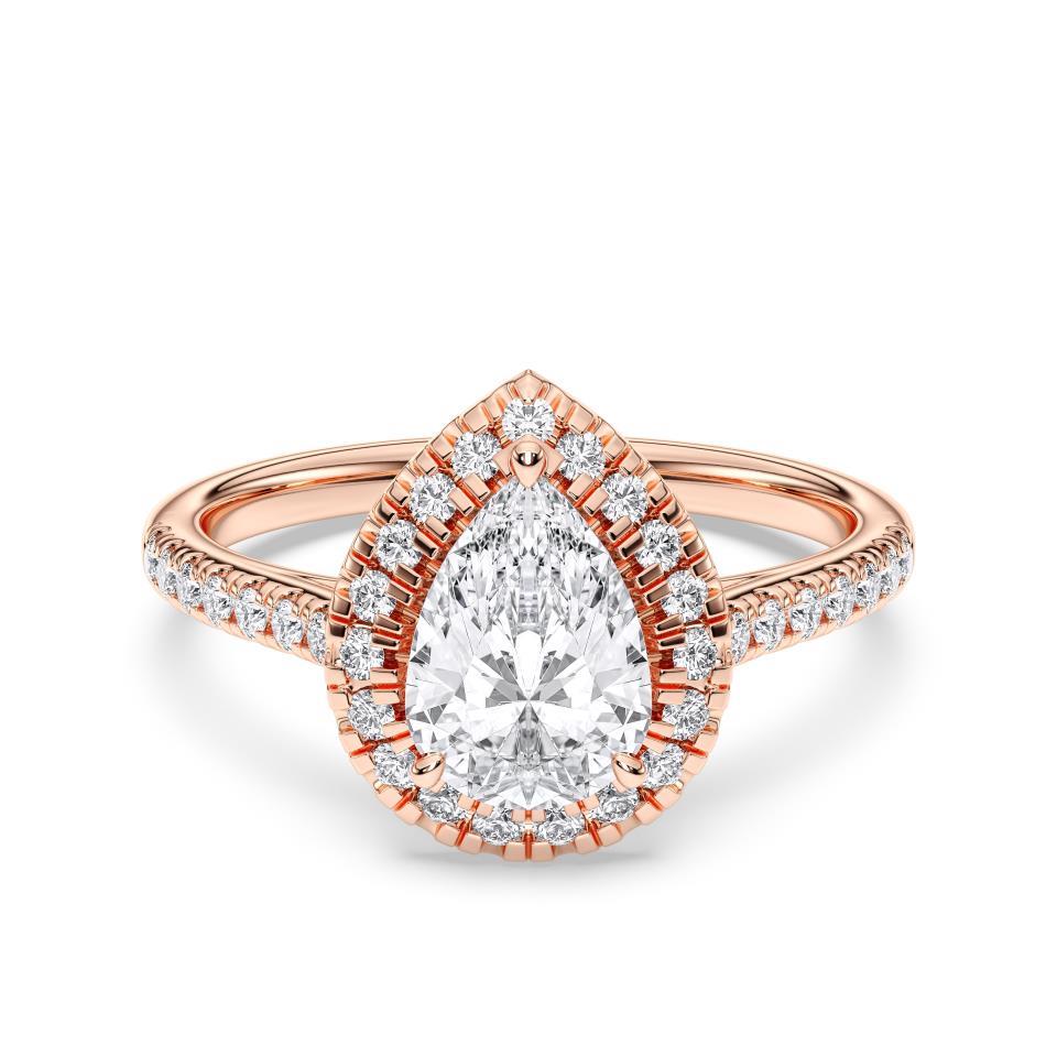 PEAR FLUSH SET RING - M&D Signature Jewels
