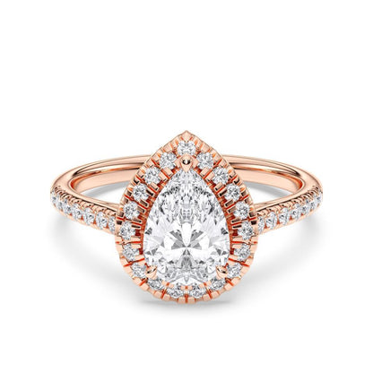 PEAR FLUSH SET RING - M&D Signature Jewels