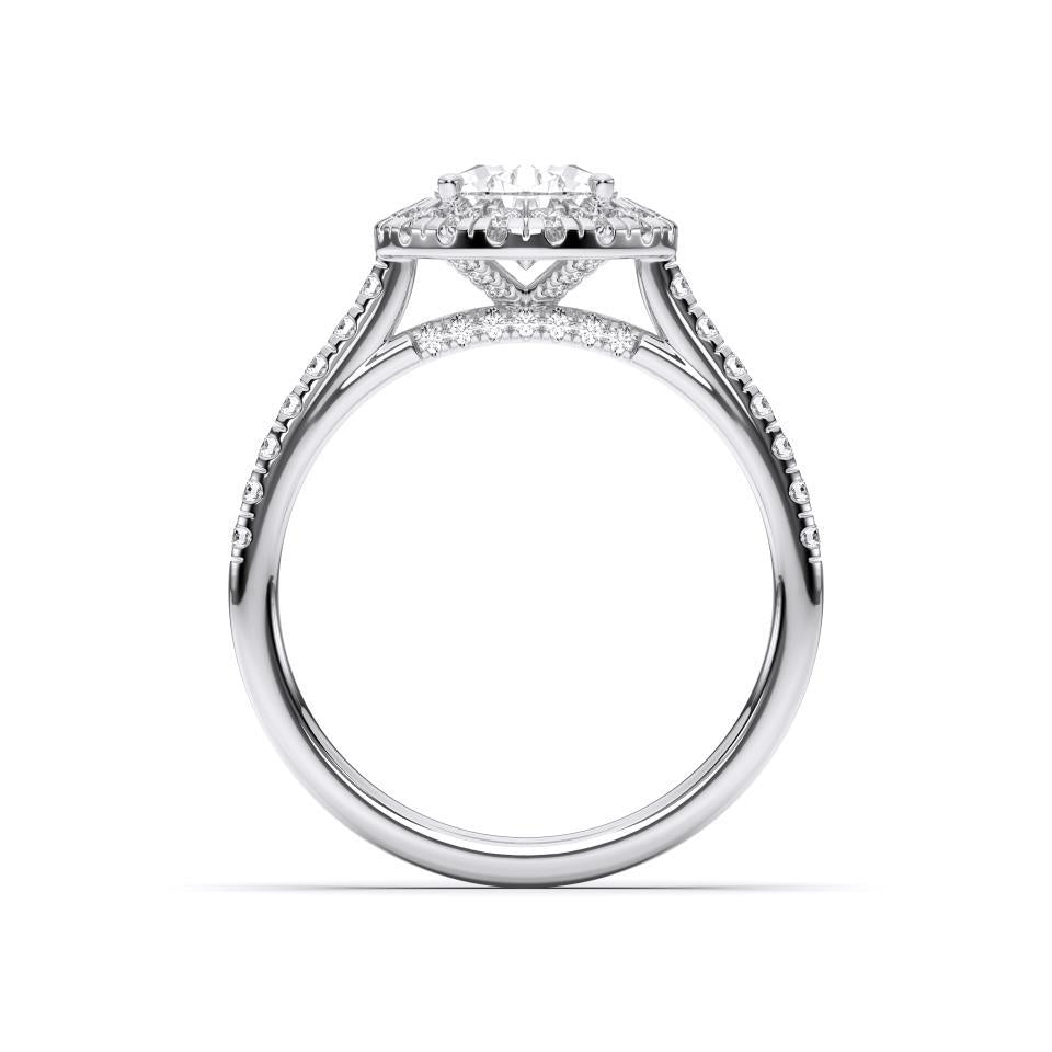 PEAR FLUSH SET RING