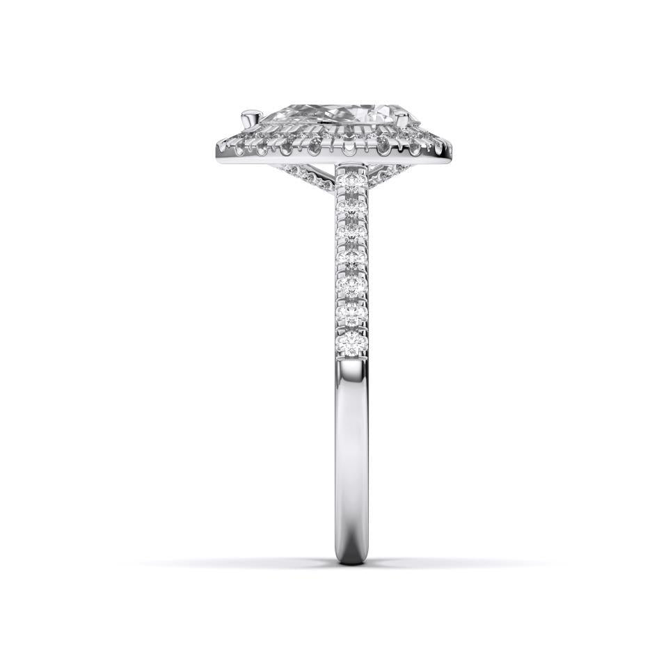 PEAR FLUSH SET RING