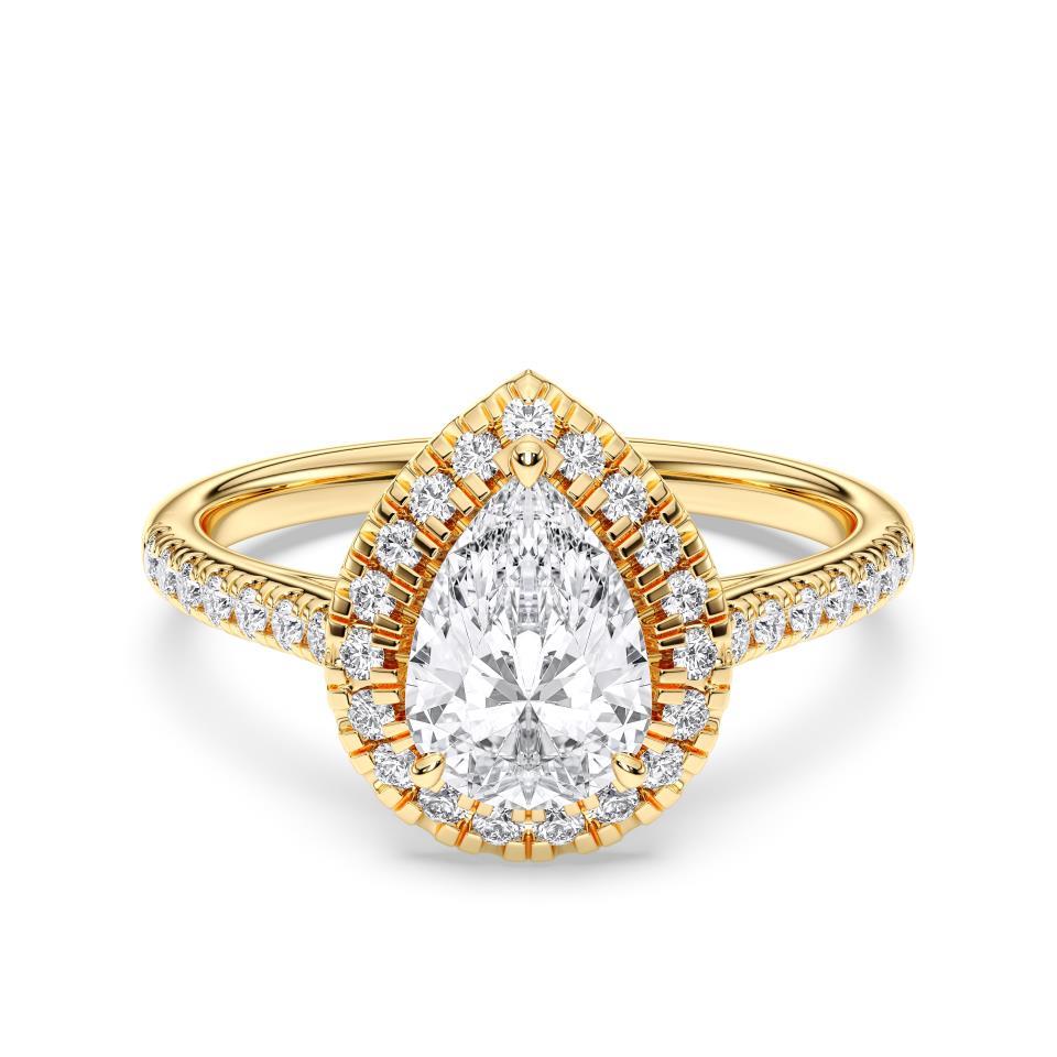 PEAR FLUSH SET RING - M&D Signature Jewels
